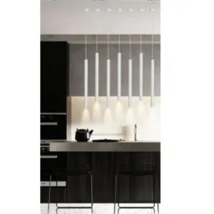 lampadario led sospeso cilindrico bianco cucina